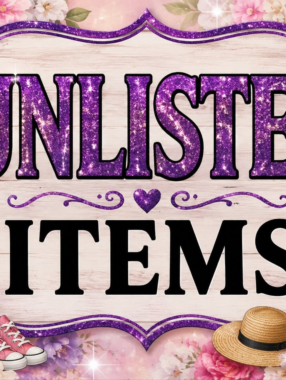 Unlisted Items Decorative Party Sign - Purple